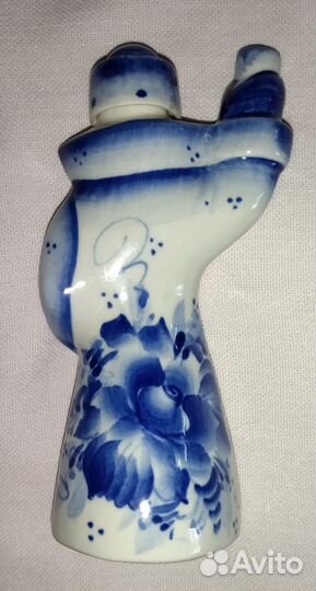 Штоф и стопки (8 шт.). Гжель. Винтаж. СССР