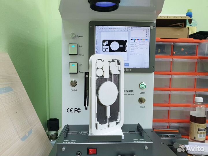 Замена заднего стекла iPhone. Лазер. X-14 PM, 15PM