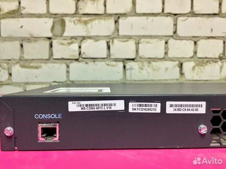 Коммутат Cisco WS-C2960-48TC-L L2,48x100,2xGE/SFP
