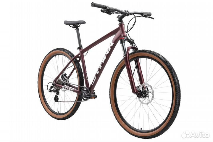 Велосипед Stark'24 Hunter 29.3 HD темно-красный/бе