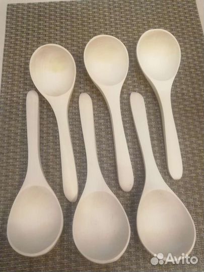 Ложка и матрёшка деревянные некрашеные