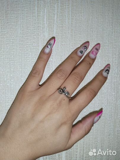 Серебряное кольцо женское СССР