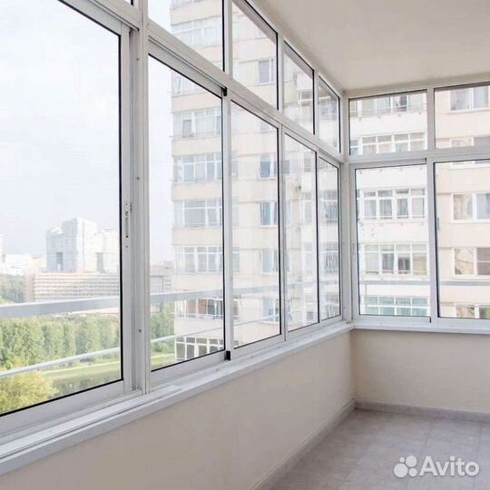 Остекление пластиковыми и алюминиевыми окнами под