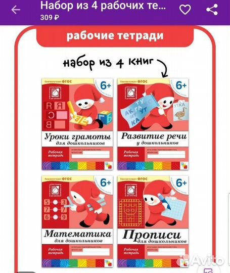 Набор рабочих тетрадей 6+