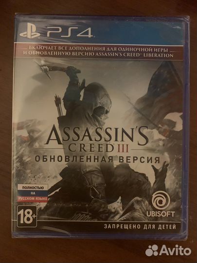 PS4 игра Аssassin's creed 3 + liberation remaster