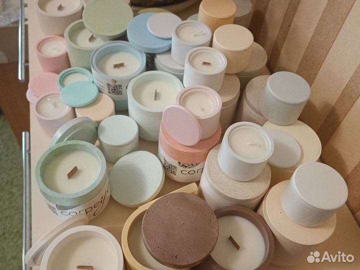 Арома свечи в гипсовых формах