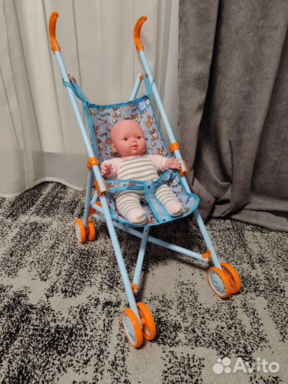 Кукла пупс с коляской