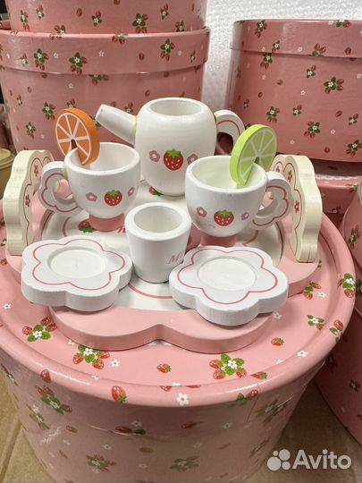 Чайный набор, деревяная игрушка