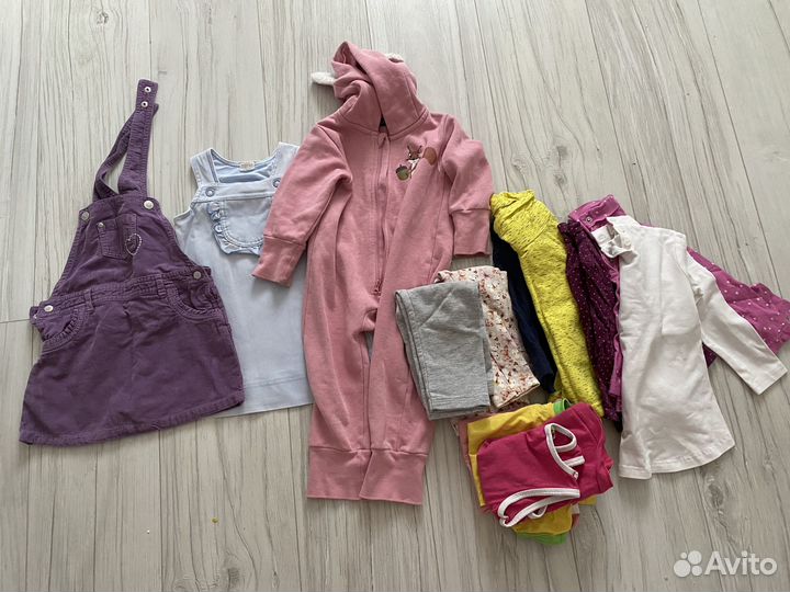 Вещи пакетом на девочку 80-86