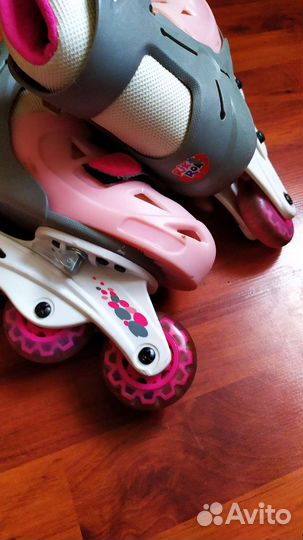 Ролики детские для девочек + защита