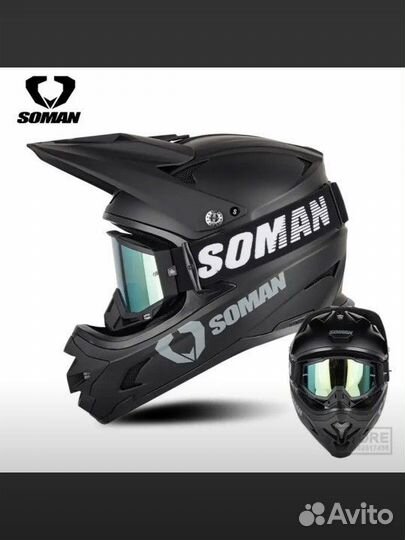Мотоциклетный шлем soman