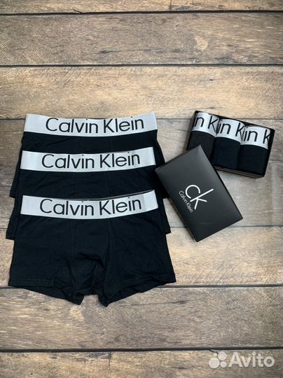 Трусы мужские черные Calvin klein