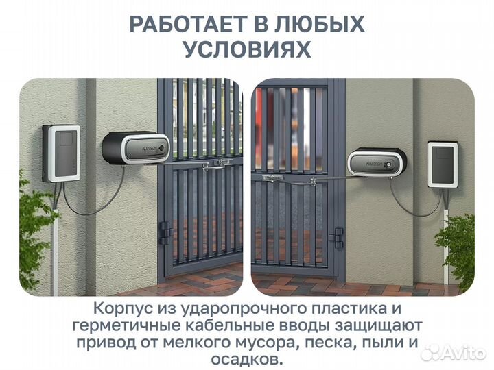 Рычажные приводы для распашных ворот Алютех