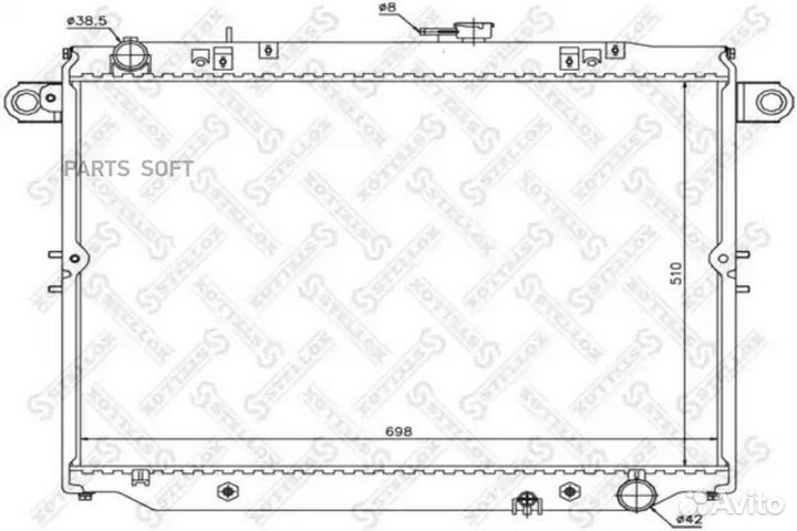 Радиатор Toyota Landcruiser 4.7i 32V 98-02