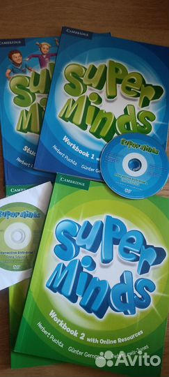 Super minds 1,2 учебник+рабочая тетрадь