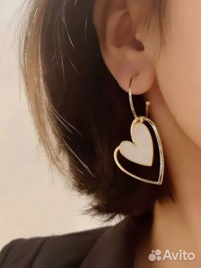 Серьги-сердечки
