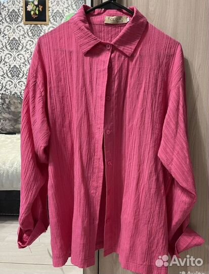 Муслиновый костюм с рубашкой и брюками