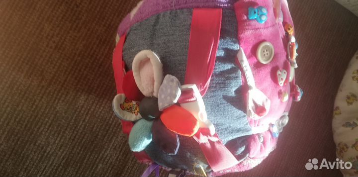 Бизиборд, мягкий мячик