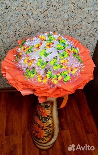 Оригиналые подарки,букеты из бабочек