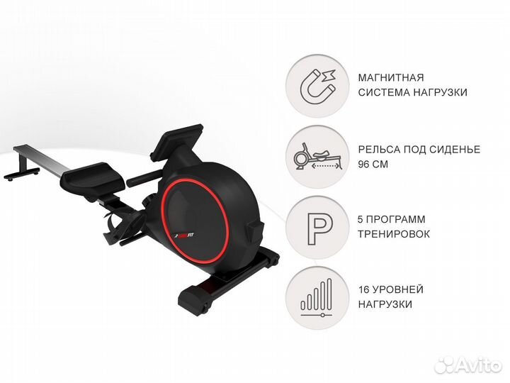 Гребной тренажер unix Fit Techno Rower 410