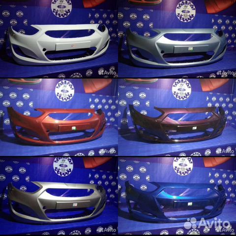 Бампер передний Хендай Солярис 11 в любой цвет