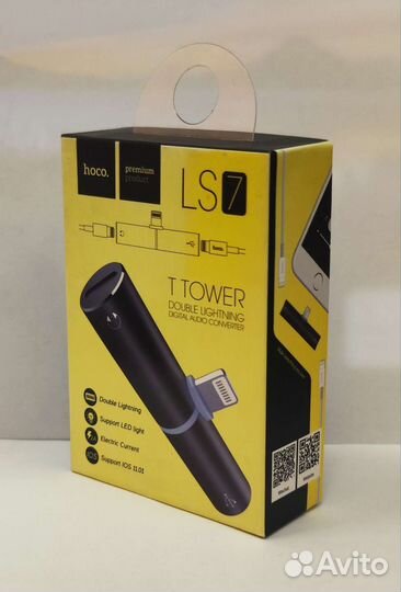 Аксессуары Apple Lightning + зарядка hoco LS7