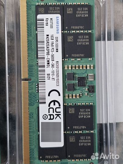 Оперативная память DDR5 sodimm 2x16gb samsung 5600