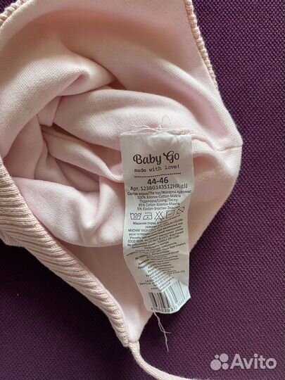 Шапочка для девочки 6 месяцев