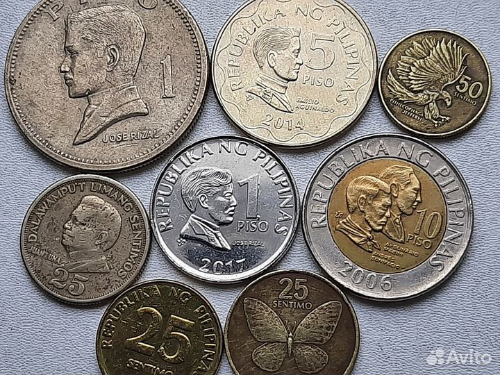 Монеты Индонезии, Филиппин, Ямайки, Китая