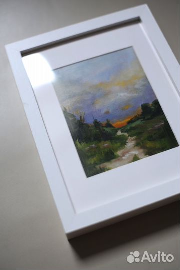 Подарочная картина маслом в раме 