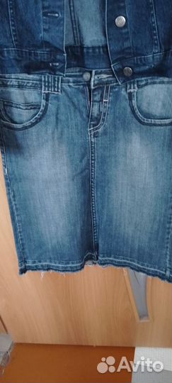 Джинсовая куртка женская юбка джинсовая
