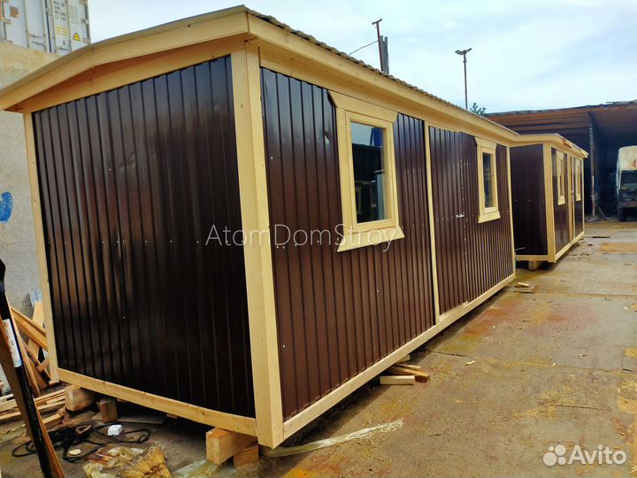 Бытовка деревянная утепленная с электрикой