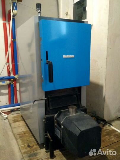 Твердотопливный котел с пеллетной горелкой