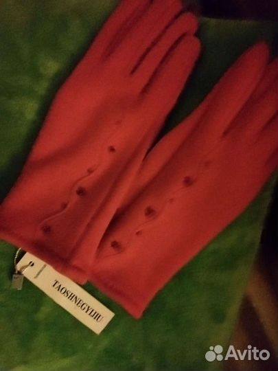 Перчатки женские. Утеплённые