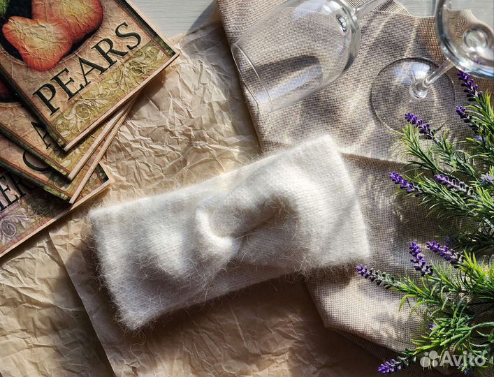 Повязка на голову из пуха норки