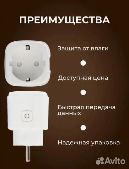 Умная розетка Wi Fi / Работает с Алисой