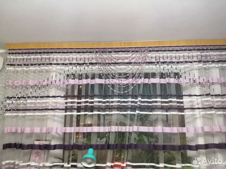 Штора хрустальная