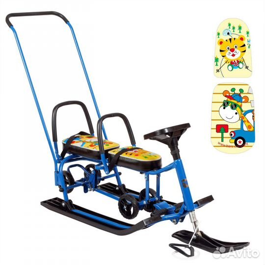 Снегокат для двойняшек и тюбинг