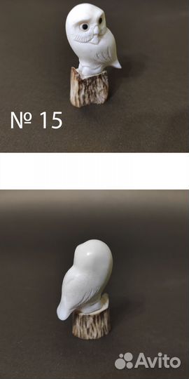 Статуэтка Совы из кости Сован на пне