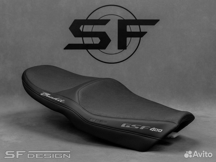 Сиденье для Suzuki GSF 400 Silver Mark Black Cape