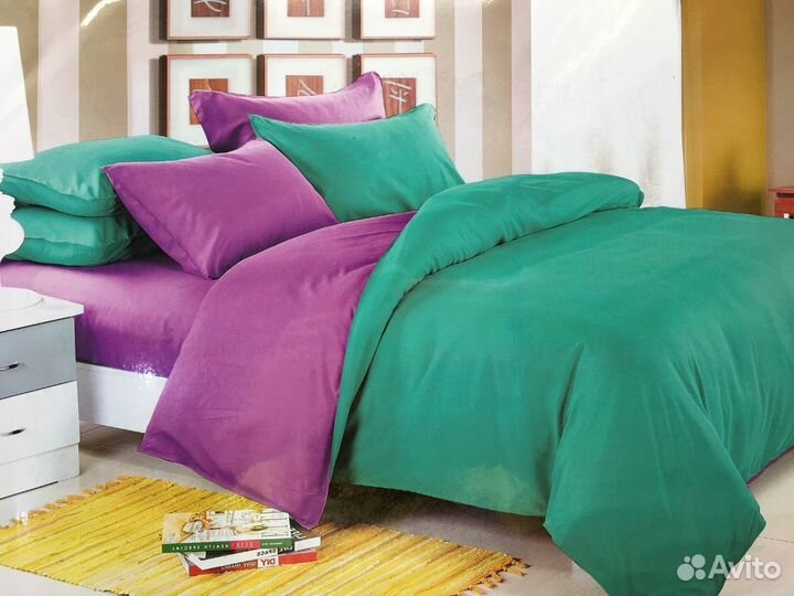 Новое постельное 1,5сп. поплин. сатин