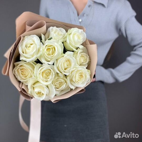 Букет белых роз