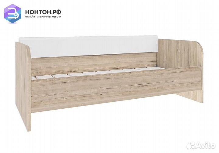 Кровать с накладкой Венето дуб санремо / белый