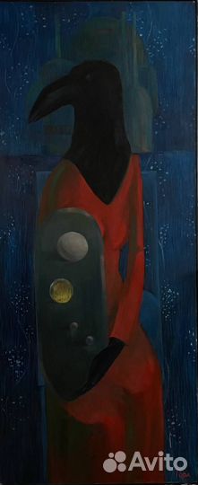 Картина маслом сюрреализм в раме