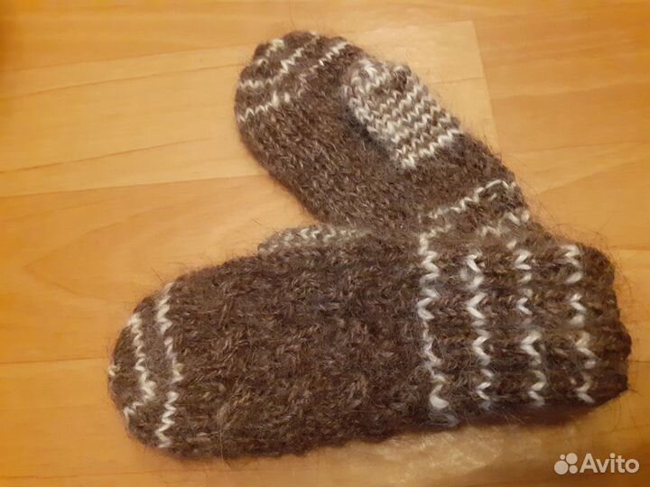 Детские тёплые варежки из козьего пуха