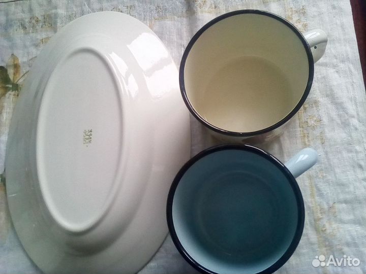 Кружки блюдо чайник эмалированный СССР