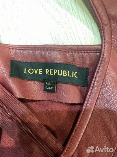 Кожаное платье Love republic, новое