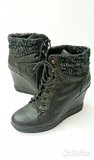 Кожаные ботильоны