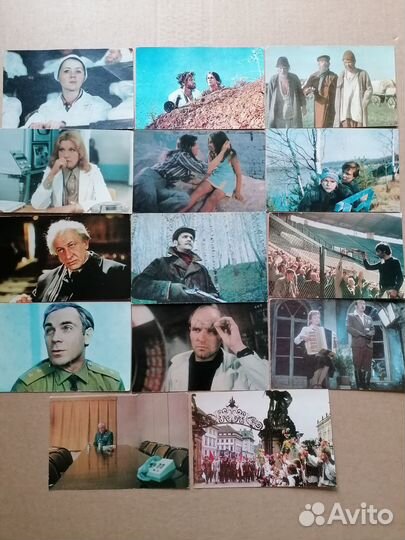 Открытки. Кадры из фильмов. Актеры СССР. Один лот