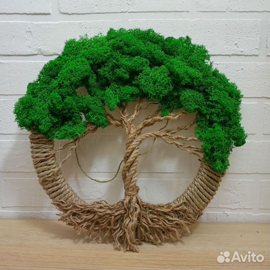 Стабилизированный мох панно